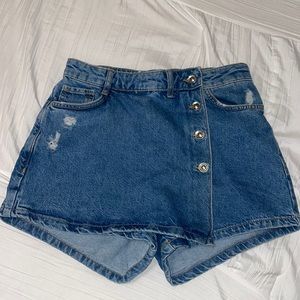 Zara asymmetrical denim skort